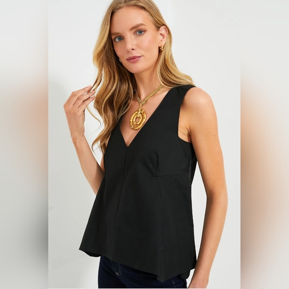 NWT Black Structured Lana Top Size Large by Pomander Place - Picture 2 of 9